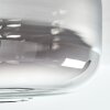Boza Deckenleuchte Glas 28 cm Chrom, Klar, Rauchfarben, 1-flammig