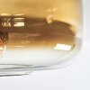 Boza Deckenleuchte Glas 28 cm Gold, Klar, 1-flammig