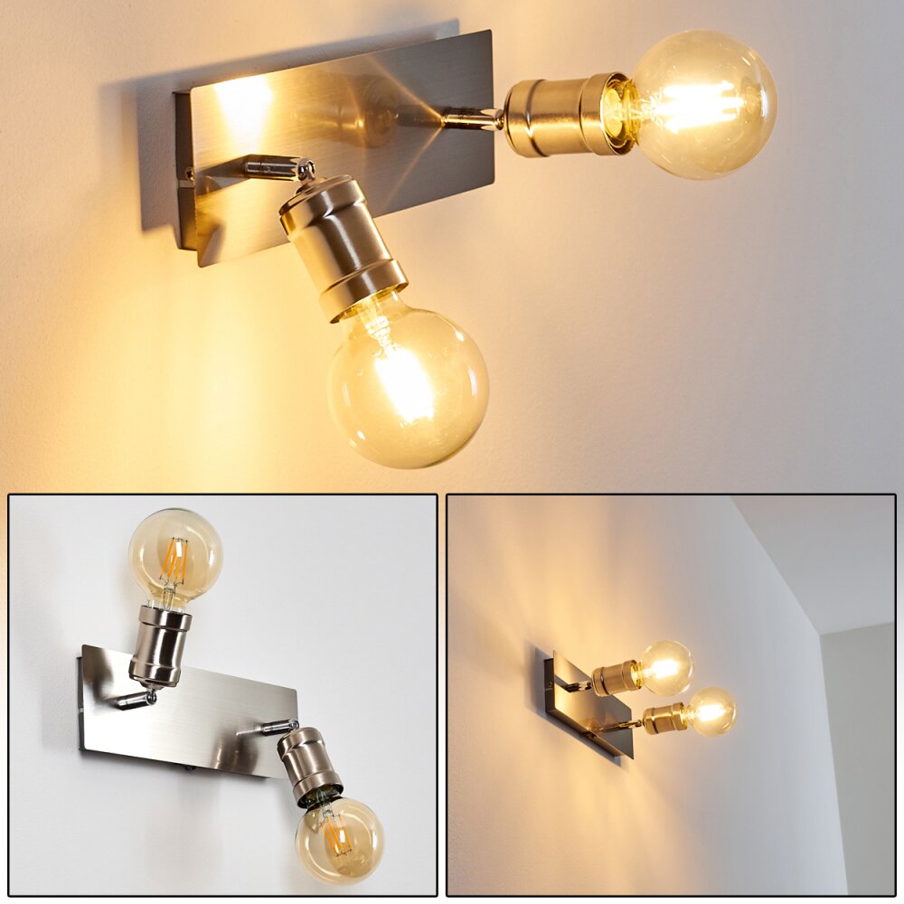 Lagunita Wandleuchte Nickel-Matt, 2-flammig main product photo