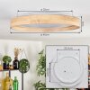 Tabernas Deckenleuchte LED Naturfarben, Weiß, 1-flammig, Fernbedienung