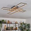Macos Deckenleuchte LED Braun, Holzoptik, Schwarz, 1-flammig