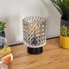 Falgorosa Tischleuchte Glas 11cm Schwarz, 1-flammig