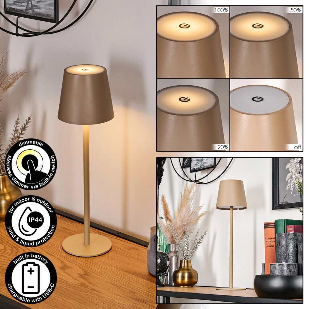 Salgadinho Tischleuchte LED Beige, 1-flammig main product photo