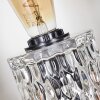 Sonhim Tischleuchte Glas 11 cm Schwarz, Transparent, Klar, 1-flammig