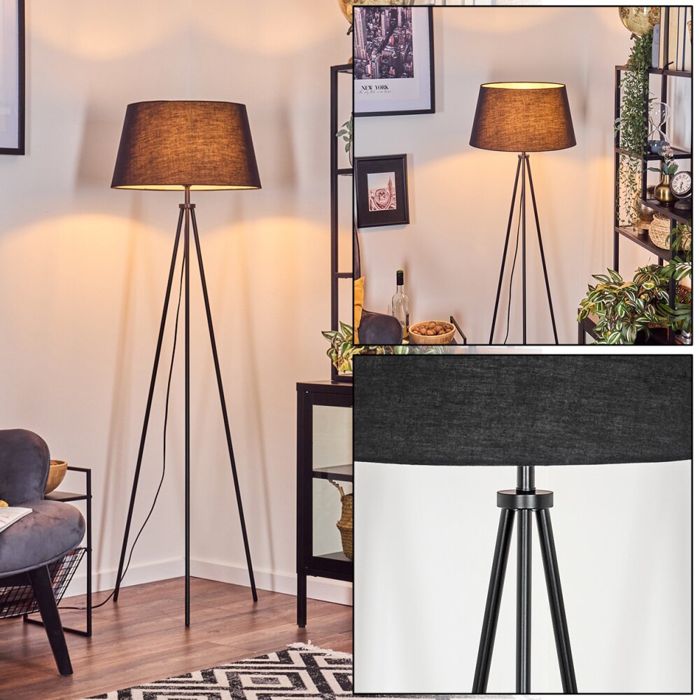 Bassagoda Stehleuchte Schwarz, Weiß, 1-flammig main product photo