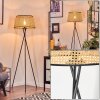Ramila Stehleuchte 45 cm Naturfarben, Schwarz, 1-flammig