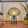 Pilzlampe Almagre Tischleuchte Glas 18 cm Schwarz, 1-flammig