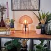 Pilz Look Almagre Tischleuchte Glas 18 cm Schwarz, 1-flammig