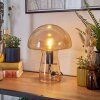 Pilz Look Almagre Tischleuchte Glas 18 cm Schwarz, 1-flammig