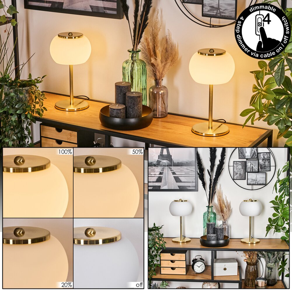 Izenave Tischleuchte 2-er Set LED Gold, 1-flammig main product photo