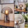 Pilz Look Almagre Tischleuchte Glas 18 cm Schwarz, 1-flammig