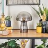 Pilz Look Almagre Tischleuchte Glas 18 cm Schwarz, 1-flammig