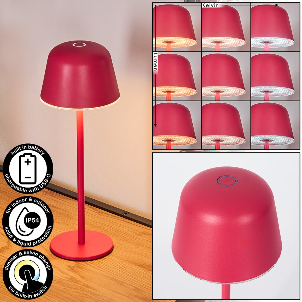 Asen Aussentischleuchte LED Rosa, 1-flammig main product photo
