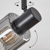 Aggebo Deckenleuchte Glas 8 cm Schwarz, 3-flammig