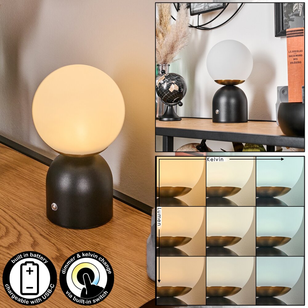 Ulvsbyn Tischleuchte LED Gold, Schwarz, 1-flammig main product photo