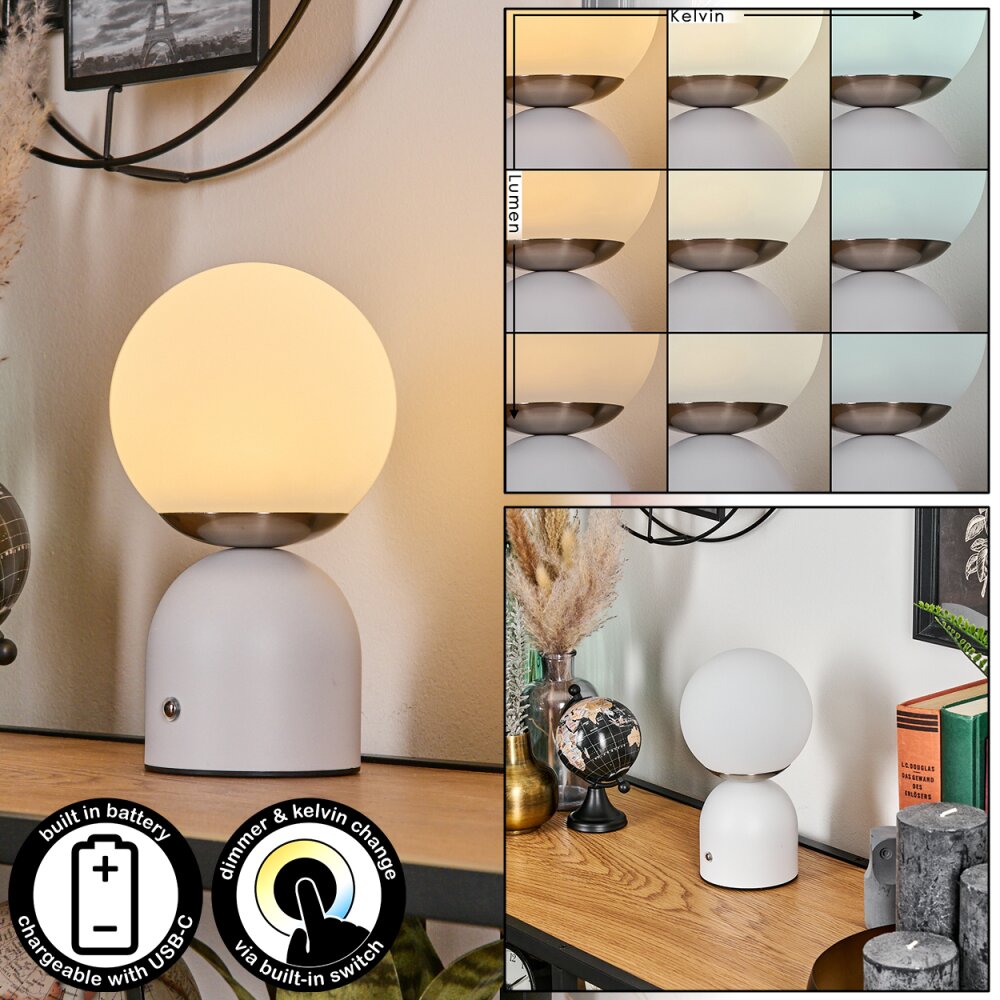 Ulvsbyn Tischleuchte LED Gold, Weiß, 1-flammig main product photo