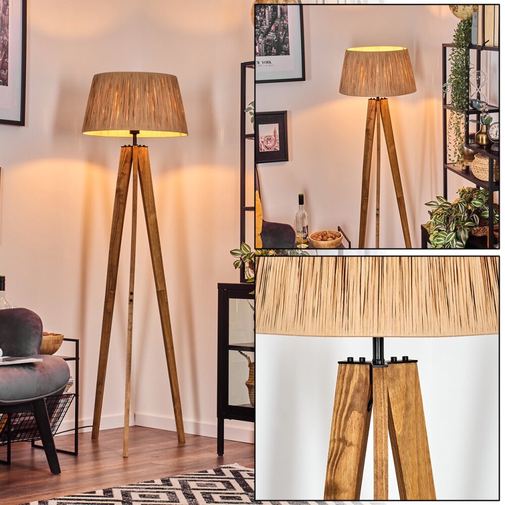 Granja Stehleuchte 45 cm Naturfarben, Schwarz, 1-flammig main product photo
