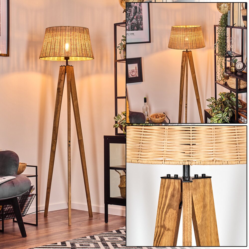 Cavaca Stehleuchte 45 cm Naturfarben, Schwarz, 1-flammig main product photo