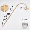 Koyoto Bogenleuchte Glas 25 cm Messing, 1-flammig