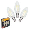LED Leuchtmittel E14 2700K 4W 470lm Kerze 3-er LED Leuchtmittel E14 2700K 4W 470lm Kerze 3-er