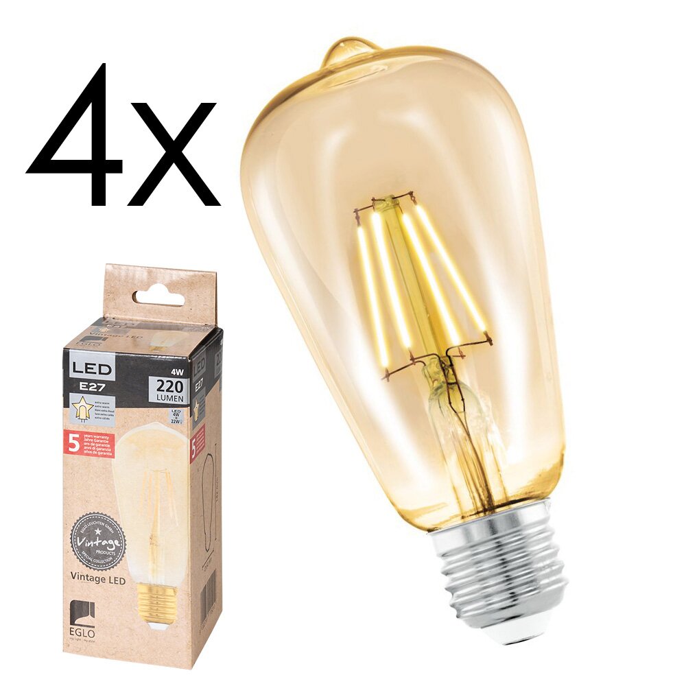 LED E27 4er Set 4 Watt 2200 Kelvin 220 Lumen main product photo
