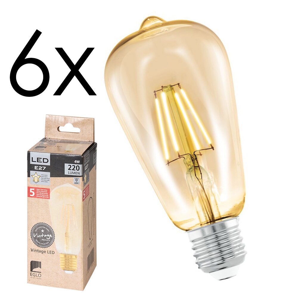 LED E27 6er Set 4 Watt 2200 Kelvin 220 Lumen main product photo