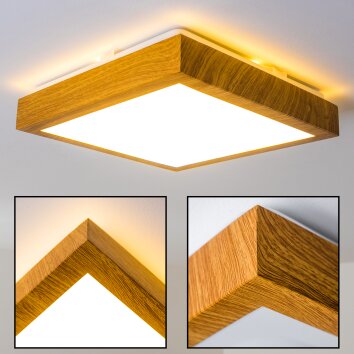 Sora Wood  Deckenlampe LED Holz hell, 1-flammig
