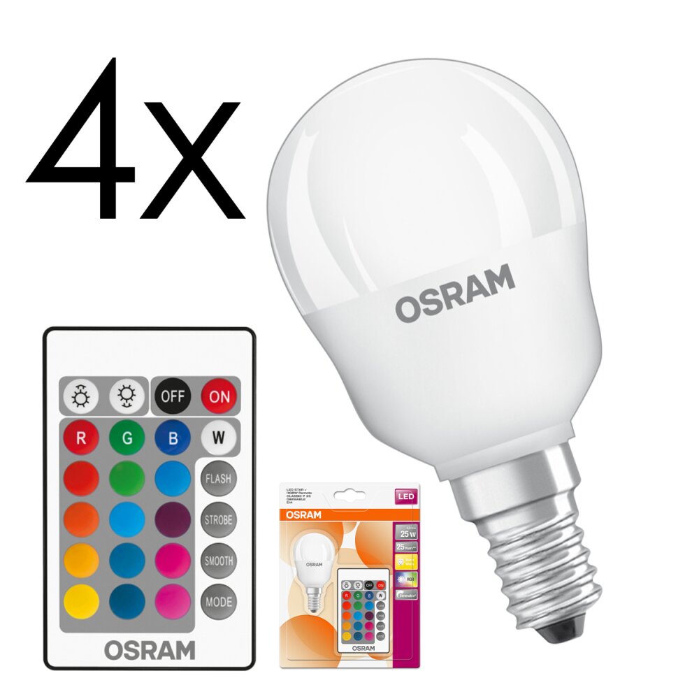 LED E14 4er Set 4,5 Watt 2700 Kelvin 250 Lumen main product photo