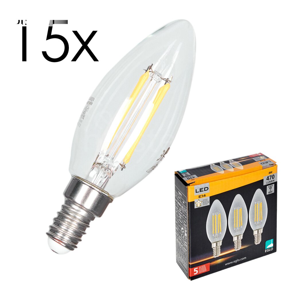 LED E14 15er Set 4 Watt 2700 Kelvin 470 Lumen main product photo