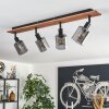 Aggebu Deckenleuchte Glas 8 cm Naturfarben, Schwarz, 4-flammig