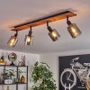 Aggebu Deckenleuchte Glas 8 cm Naturfarben, Schwarz, 4-flammig