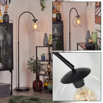 Koyoto Bogenleuchte Glas 25 cm Klar, 1-flammig