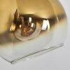 Koyoto Bogenlampe Glas 25 cm Gold, Klar, 1-flammig