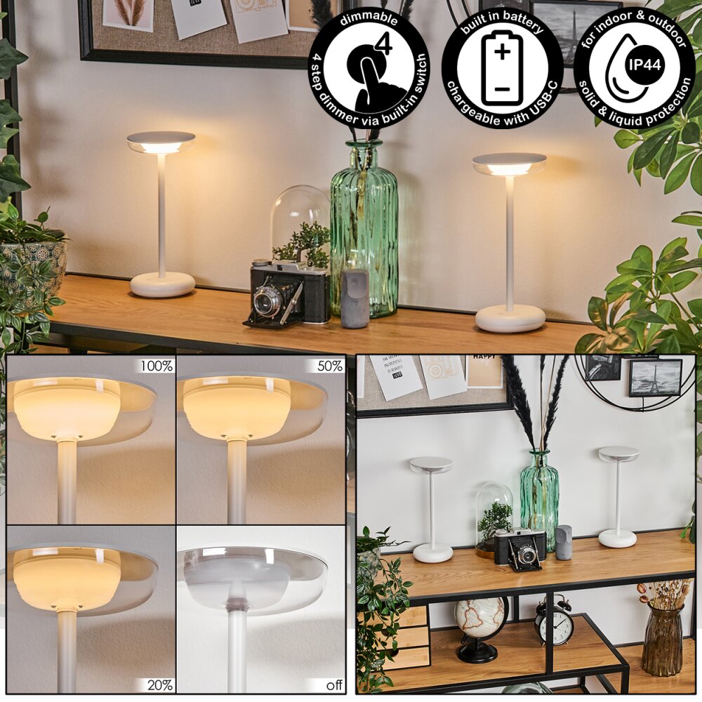 Baigorrita Tischleuchte 2-er Set LED Weiß, 1-flammig main product photo