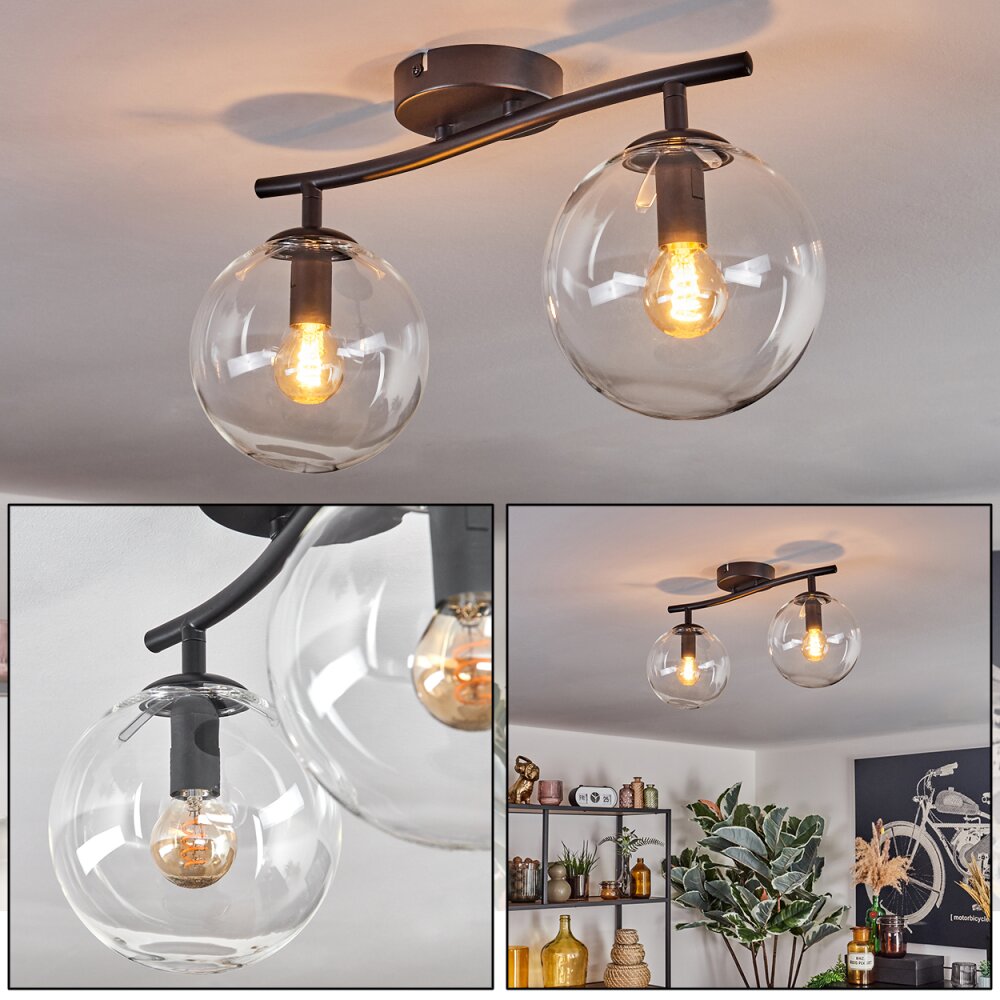 Gastor Deckenleuchte Glas 15 cm Klar, 2-flammig main product photo