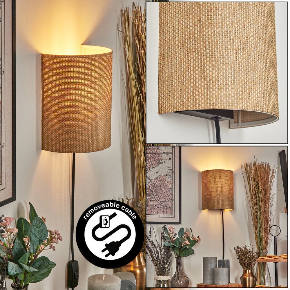 Viadores Wandleuchte Schwarz, 1-flammig main product photo