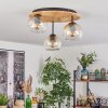 Koyoto Deckenleuchte Glas 15 cm Naturfarben, Schwarz, 3-flammig