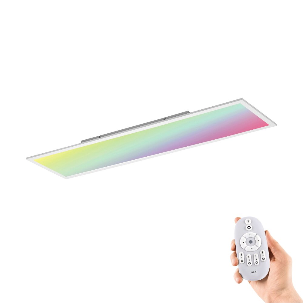 Leuchten Direkt FLAT Deckenleuchte LED Weiß, 1-flammig, Fernbedienung, Farbwechsler main product photo