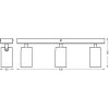 LEDVANCE Led Spot Deckenleuchte Schwarz, 3-flammig