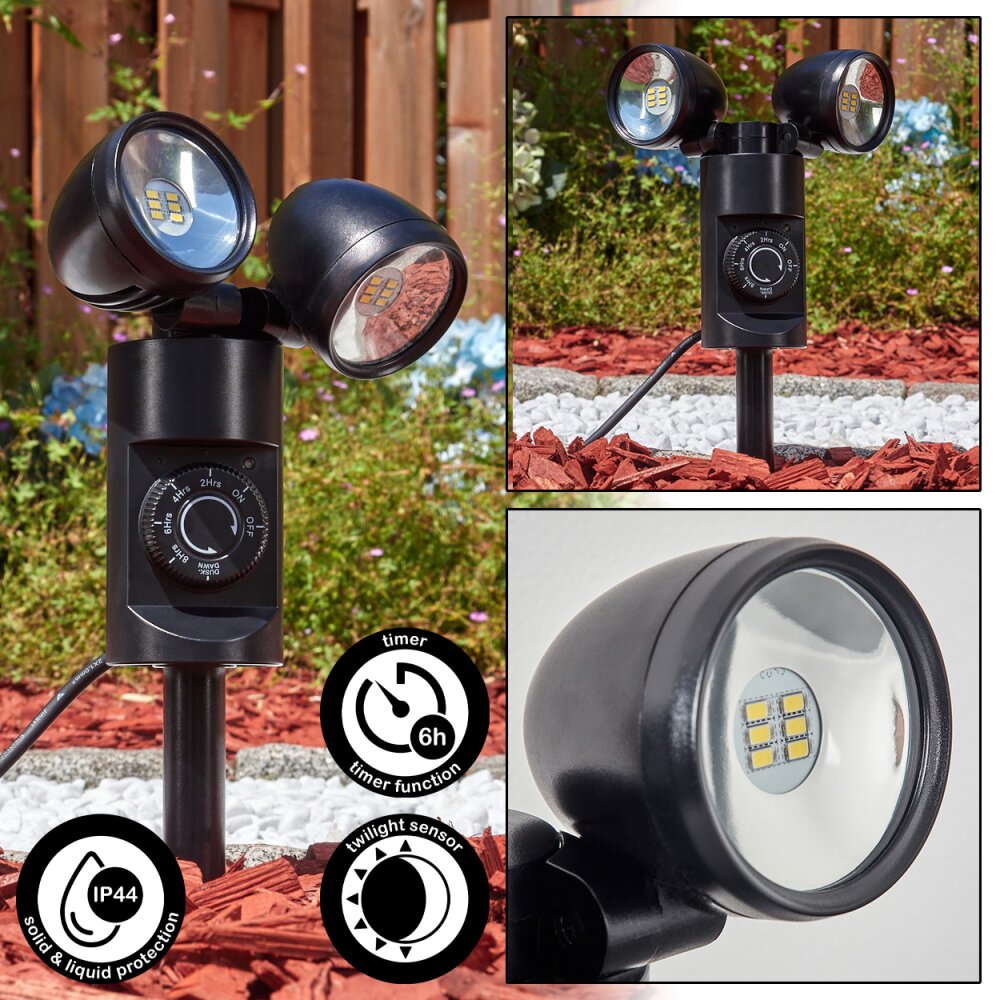 Plingshult Wegeleuchte LED Schwarz, 2-flammig main product photo