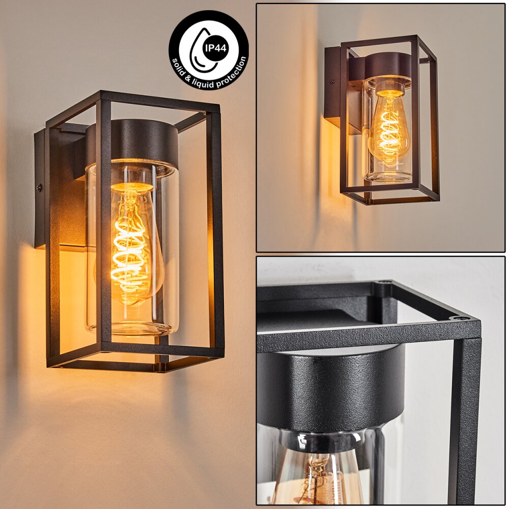 Doninhas Außenwandleuchte Schwarz, 1-flammig main product photo