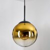 Gastor Hängeleuchte Glas 25 cm Gold, Klar, 1-flammig