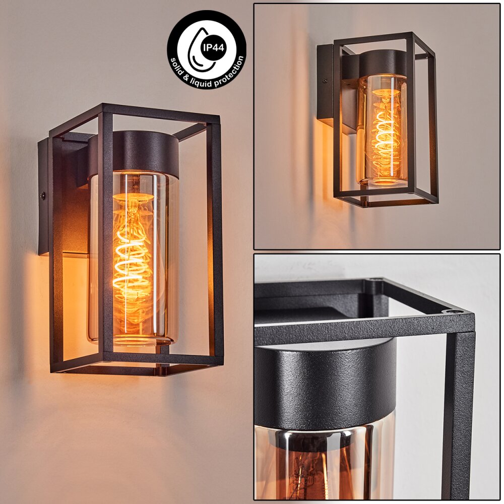Doninhas Außenwandleuchte Schwarz, 1-flammig main product photo