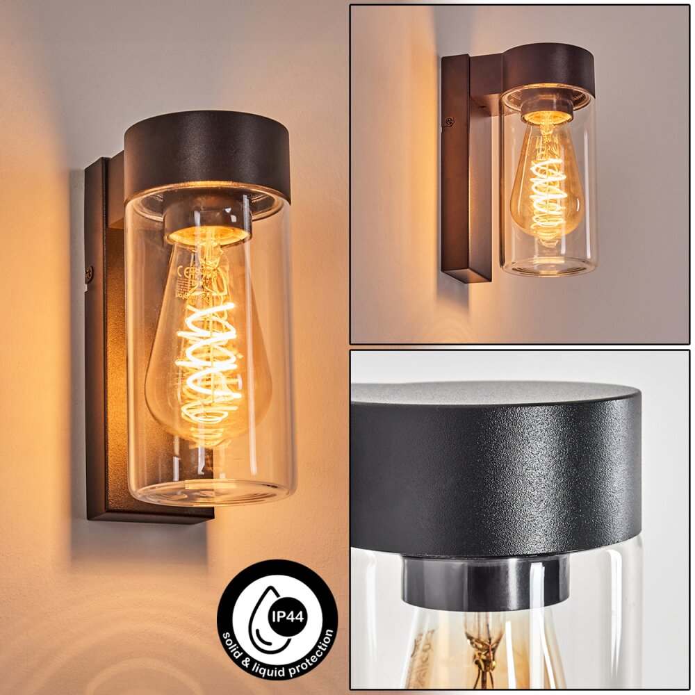 Encoberta Außenwandleuchte Schwarz, 1-flammig main product photo