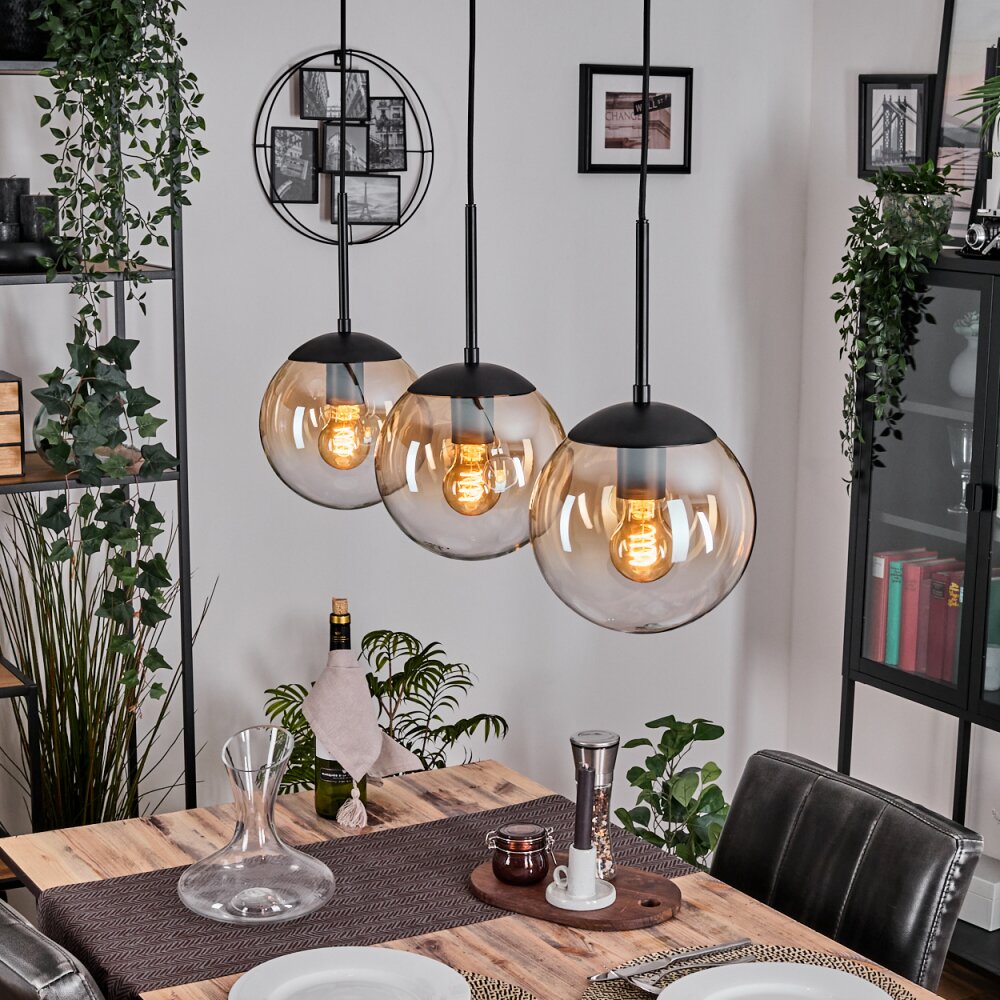 Gastor Hängeleuchte Glas 20 cm Bernsteinfarben, Klar, 3-flammig main product photo