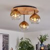 Koyoto Deckenleuchte Glas 15 cm Naturfarben, Schwarz, 3-flammig