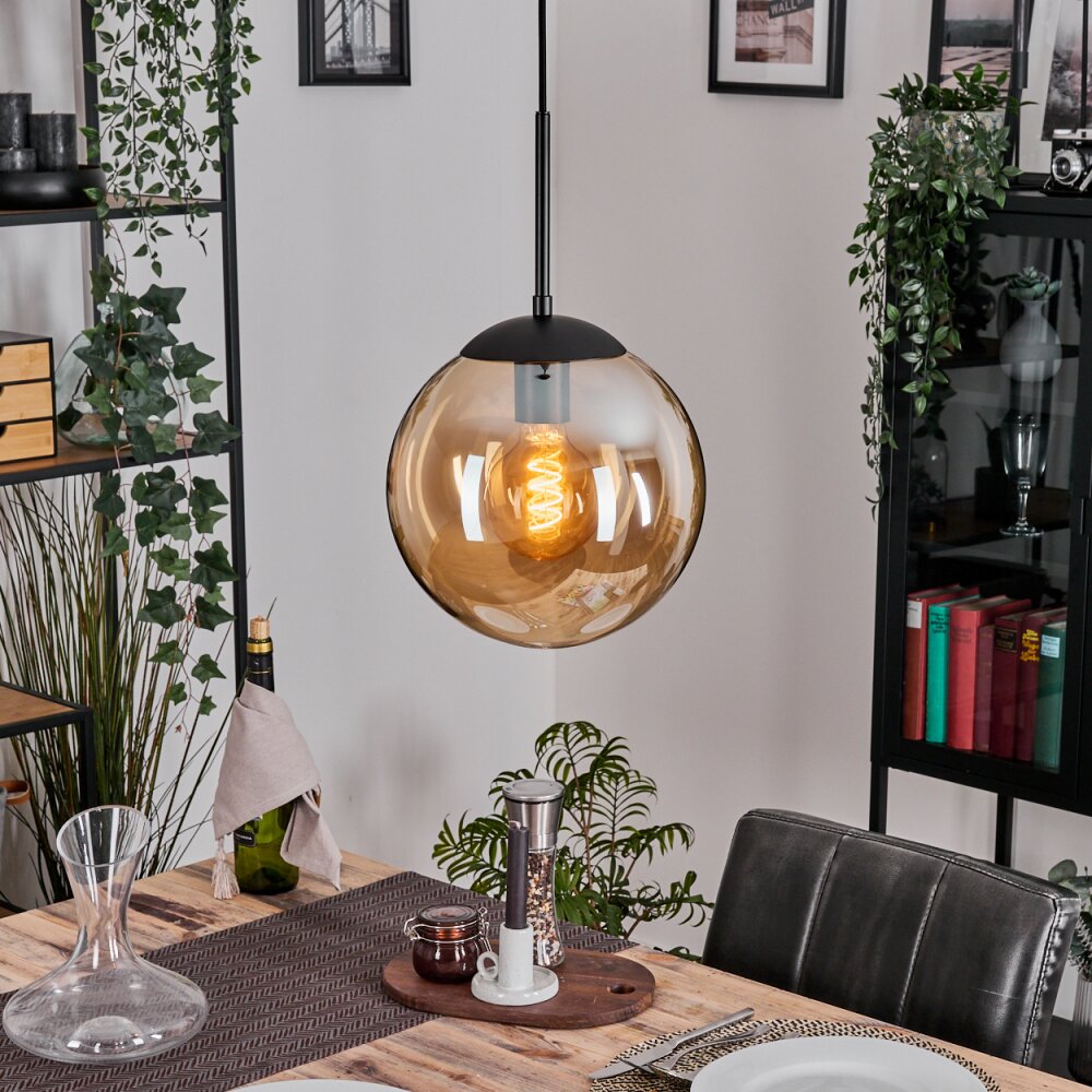 Gastor Hängeleuchte Glas 25 cm Bernsteinfarben, 1-flammig main product photo