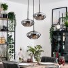 Mertola Hängeleuchte Glas 25 cm Schwarz, 3-flammig