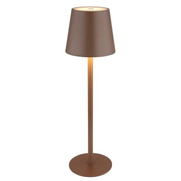 Globo Vannie Tischleuchte LED Braun, 1-flammig