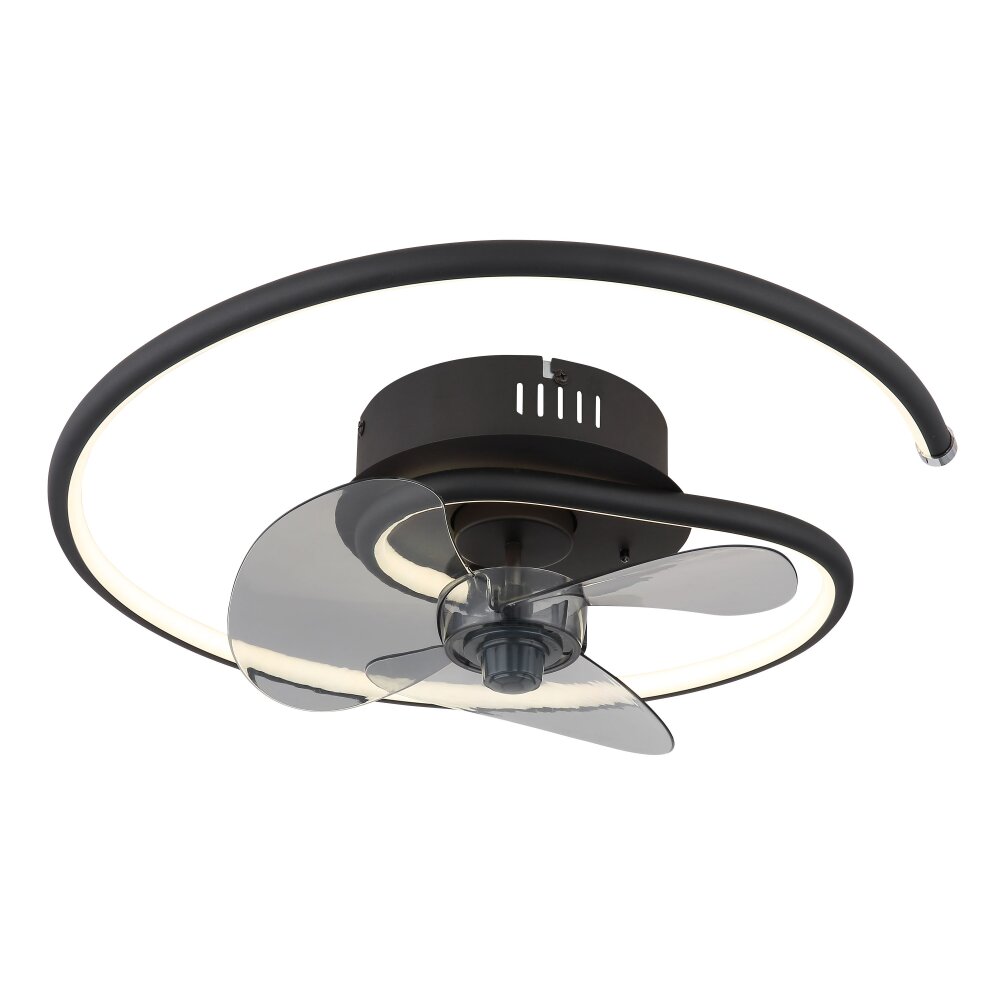 Globo Koren Deckenventilator LED Schwarz, 1-flammig, Fernbedienung main product photo